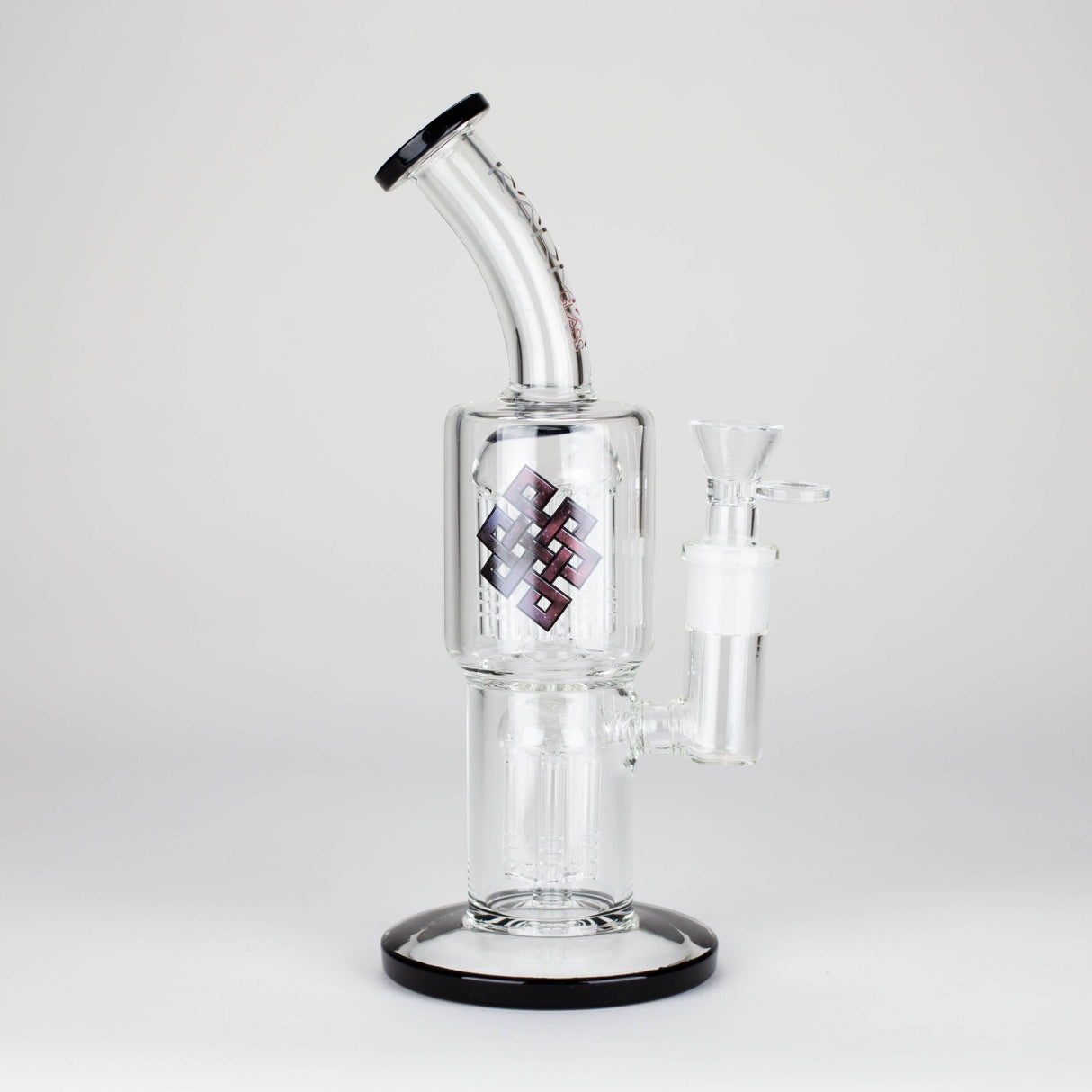 Maq Distributors Glass Bong Karma | Glass Bong 11" Double Tree Bend Karma | Glass Bong 11" Double Tree Bend