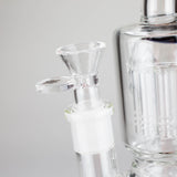 Maq Distributors Glass Bong Karma | Glass Bong 11" Double Tree Bend Karma | Glass Bong 11" Double Tree Bend