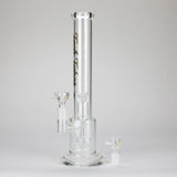 Maq Distributors Glass Bong Tech Tubes | 14" Circ Cannon Clear Glass Bong Tech Tubes | 14" Circ Cannon Clear Glass Bong