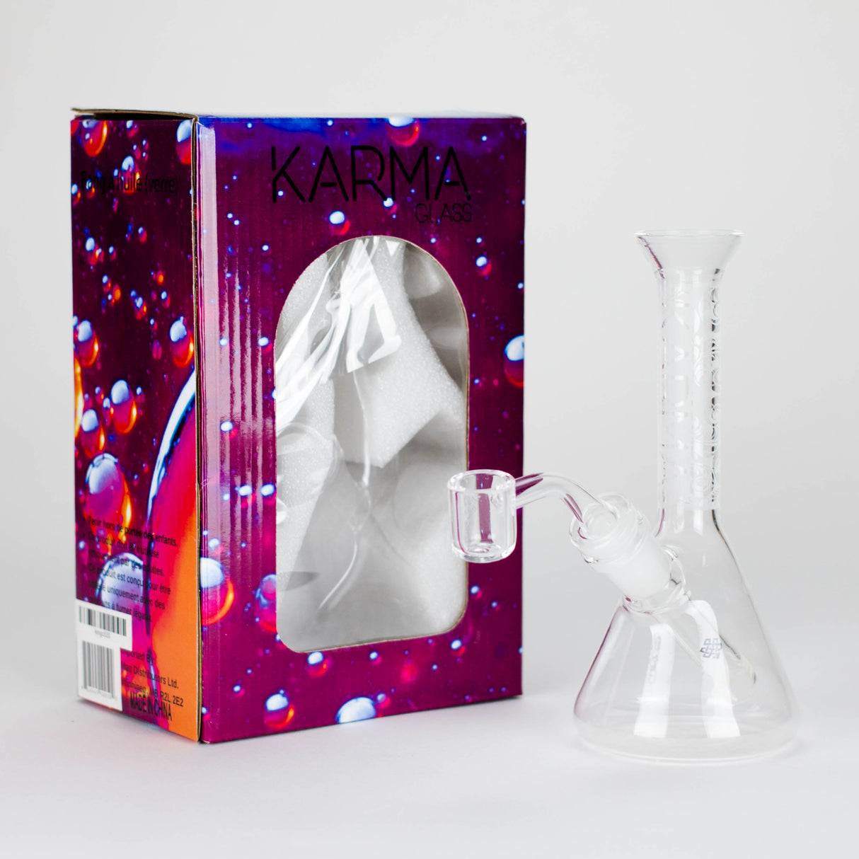 Karma | 7" Sandblasted Beaker Glass Dab Rig