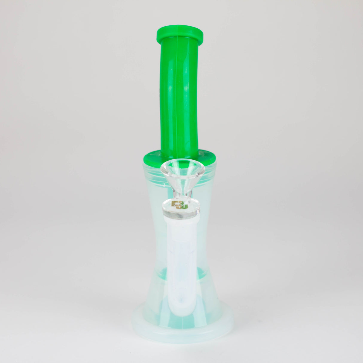 Dabware 10" Green Platinum Double Perc Silicone Bubbler