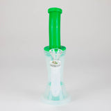 Dabware 10" Green Platinum Double Perc Silicone Bubbler