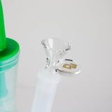 Dabware 10" Green Platinum Double Perc Silicone Bubbler