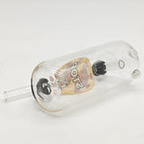 Super Supplys Inc Glass Rig 4.5"  Tank Design Bubble Bong-Assorted Sticker 4.5"  Tank Design Bubble Bong-Assorted Sticker