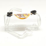 Super Supplys Inc Glass Rig 4.5"  Tank Design Bubble Bong-Assorted Sticker 4.5"  Tank Design Bubble Bong-Assorted Sticker