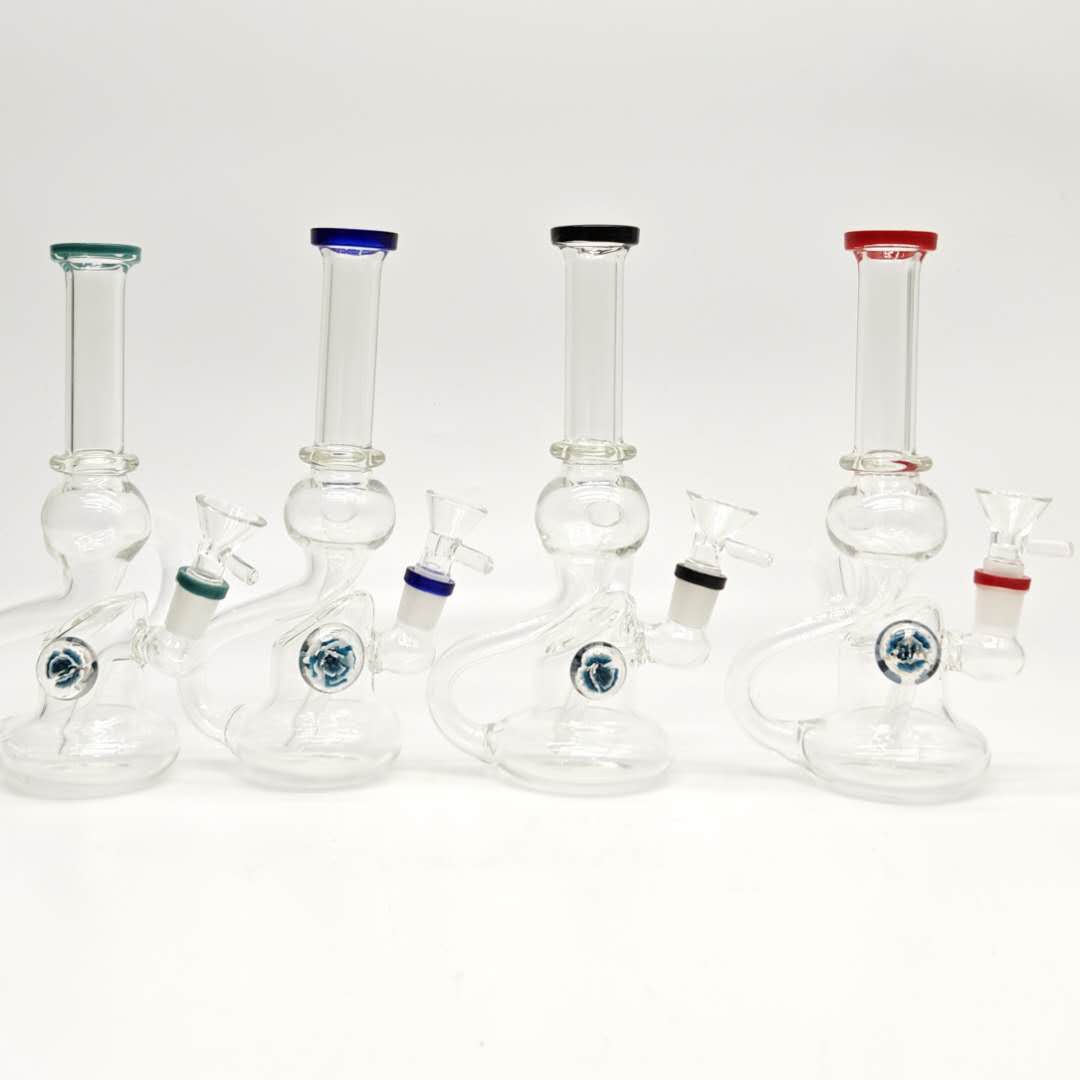 Super Supplys Inc Glass Bong 8" Recycler Water Bong-Assorted Color 8" Recycler Water Bong-Assorted Color