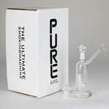 Pure Glass 6.5" Arrow Perc Flower & Dab Bubbler