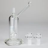 Pure Glass 6.5" Arrow Perc Flower & Dab Bubbler