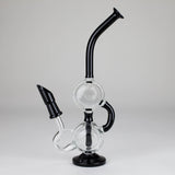 10" Dab Rig Recycler M14 - Black and Clear