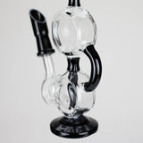 10" Dab Rig Recycler M14 - Black and Clear