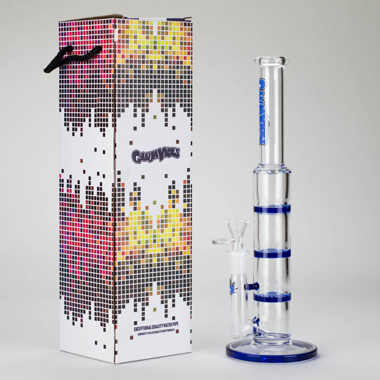 Ganjavibes | 11" Triple Honeycomb Percolator Glass Bong