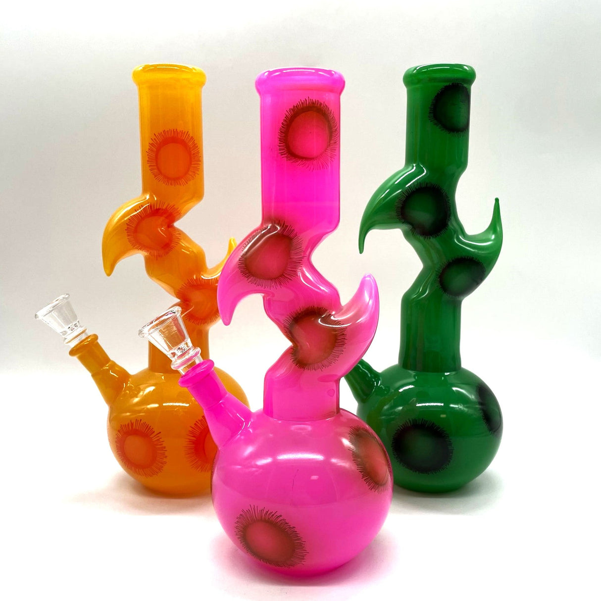 9.5" Flower Zong Glass Bong with 14 mm Bowl Stem