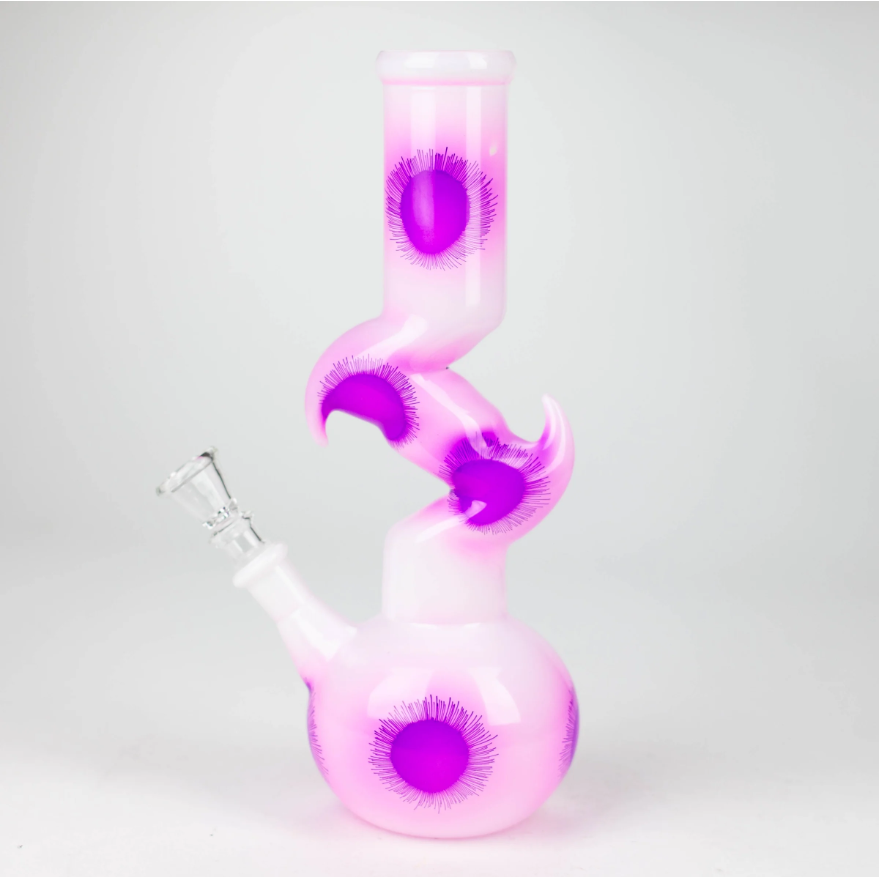 9.5" Flower Zong Glass Bong with 14 mm Bowl Stem