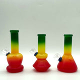 6" Frosted Spiral-Cut Glass Bong