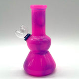 6" Frosted Spiral-Cut Glass Bong