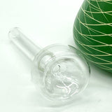 6" Frosted Spiral-Cut Glass Bong