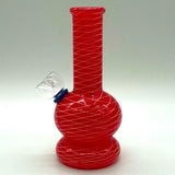 6" Frosted Spiral-Cut Glass Bong
