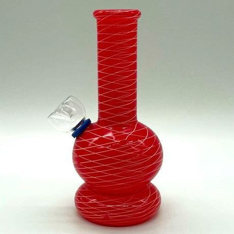 NIBO Distribution Glass Bong 6" Frosted Spiral-Cut Glass Bong 6" Frosted Spiral-Cut Glass Bong