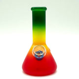 6" Frosted Spiral-Cut Glass Bong