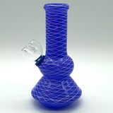 6" Frosted Spiral-Cut Glass Bong