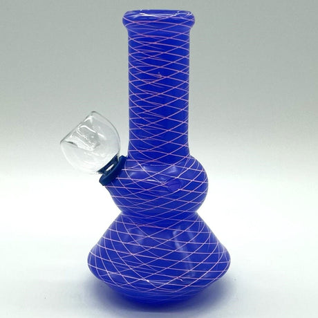 NIBO Distribution Glass Bong 6" Frosted Spiral-Cut Glass Bong 6" Frosted Spiral-Cut Glass Bong