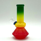 6" Frosted Spiral-Cut Glass Bong