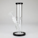 8" Straight Glass Bong with Diffused Downstem