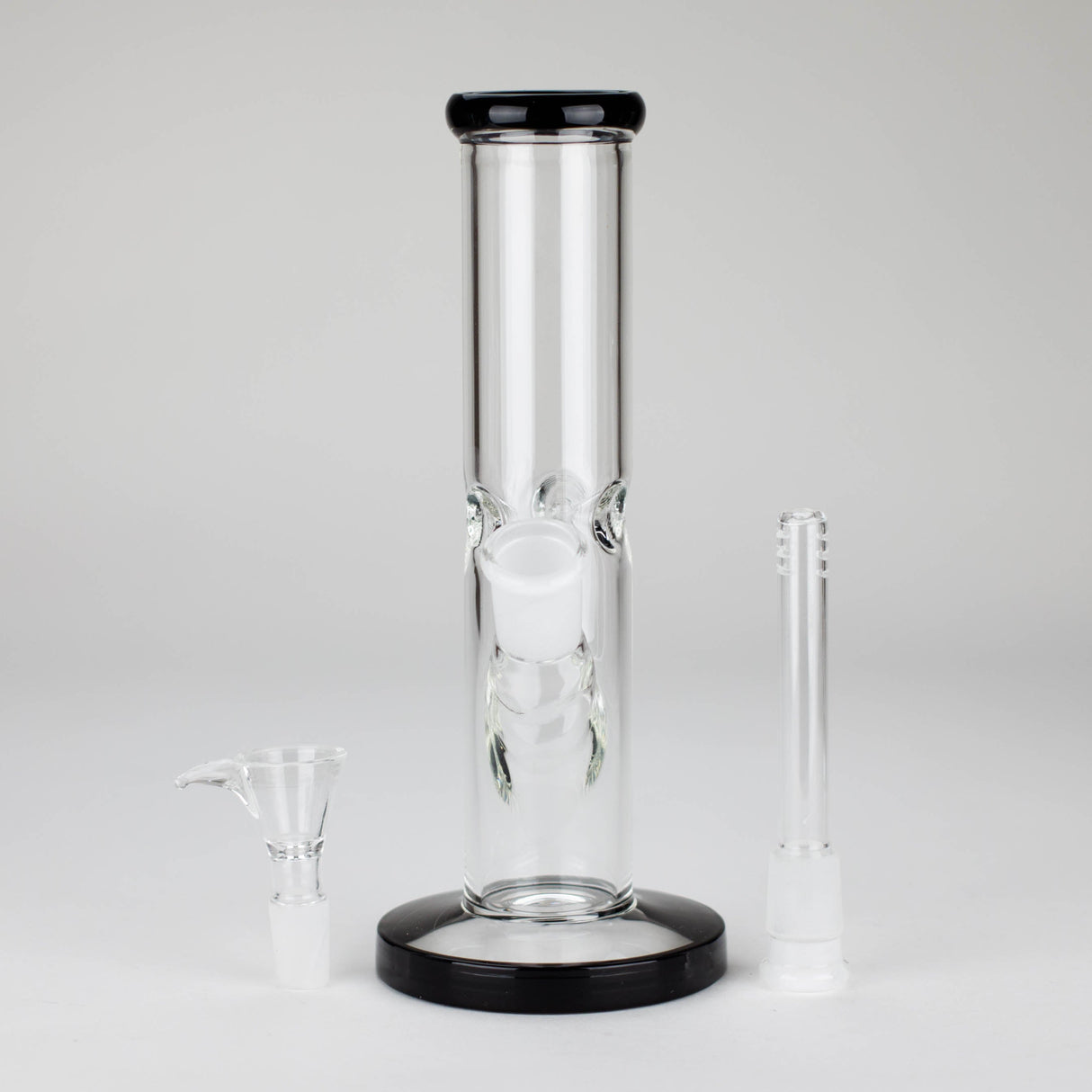 8" Straight Glass Bong with Diffused Downstem