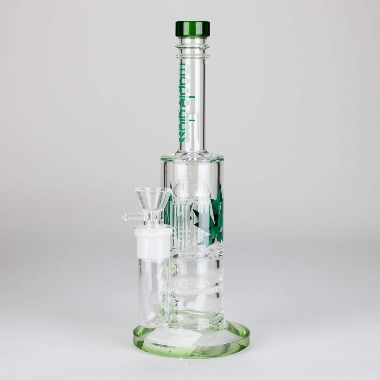 Maple Glass 12" Amber Perc Bong with Splash Guard