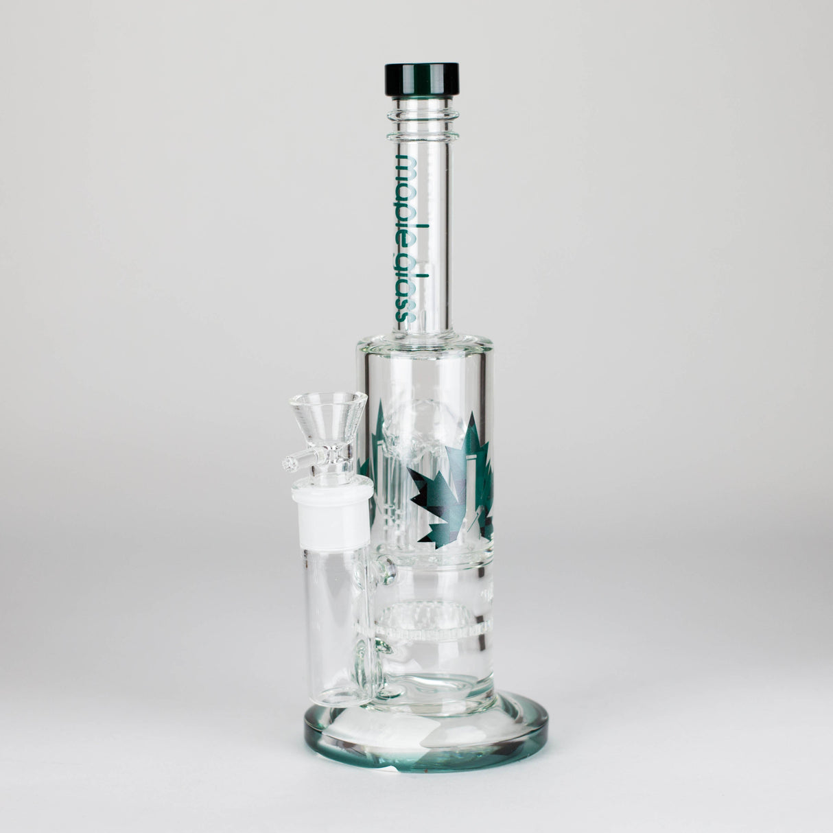 Maple Glass 12" Amber Perc Bong with Splash Guard