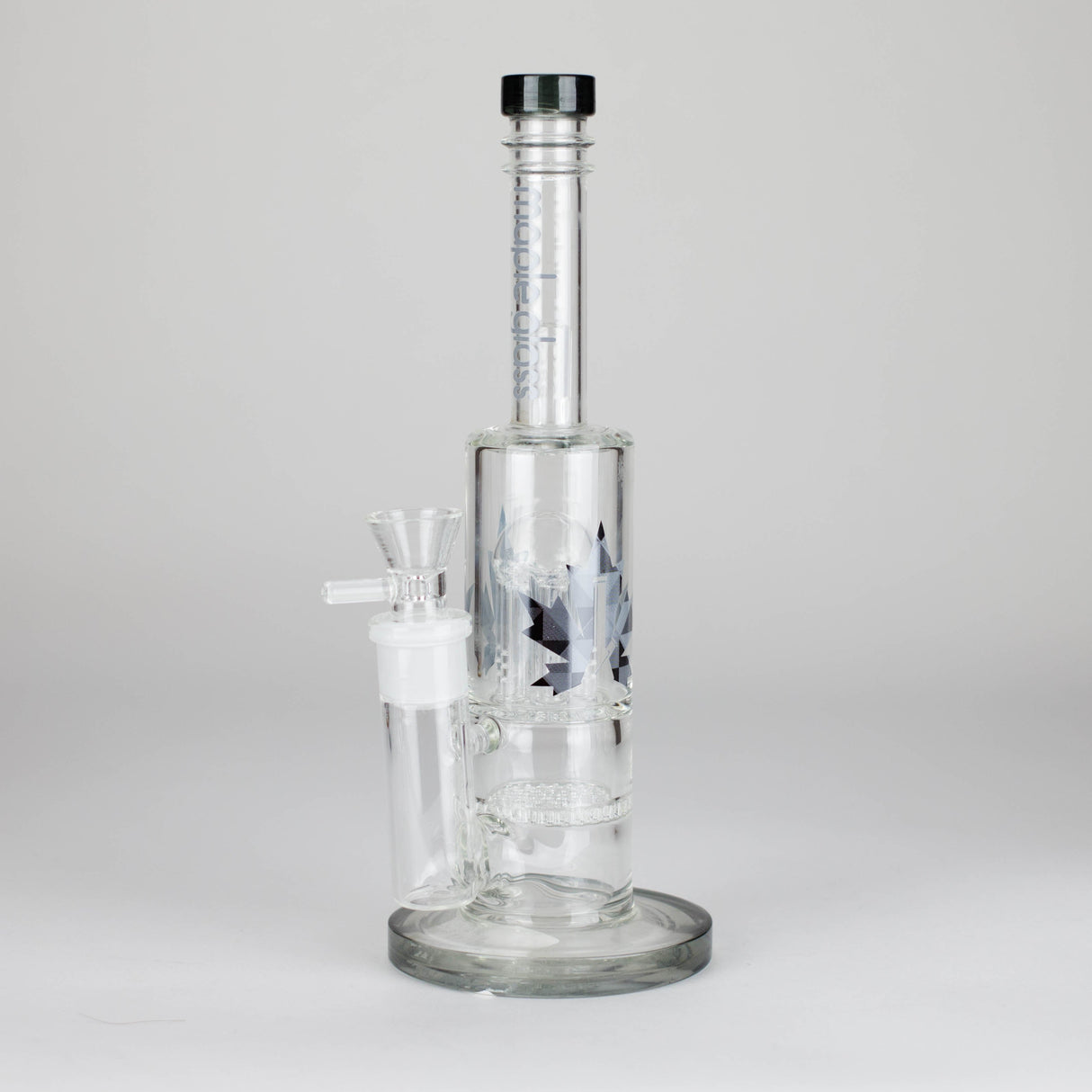 Maple Glass 12" Amber Perc Bong with Splash Guard