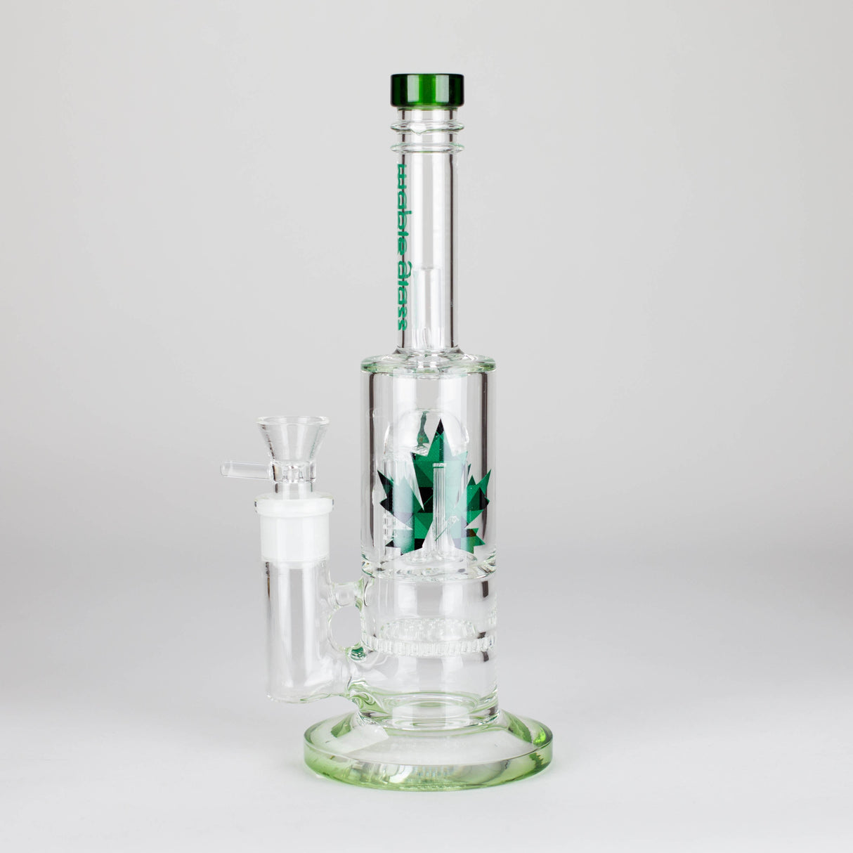 Maple Glass 12" Amber Perc Bong with Splash Guard