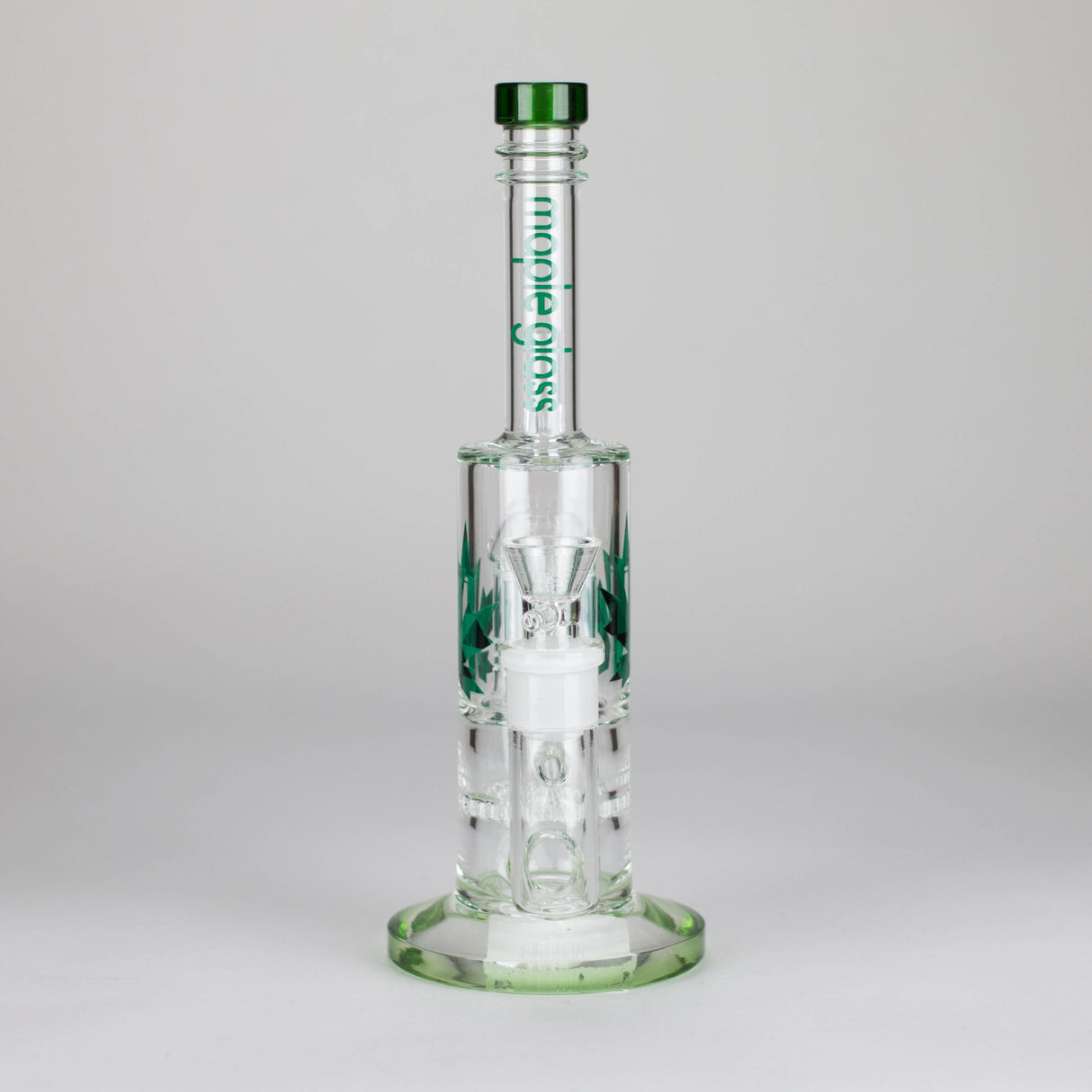 Maple Glass 12" Amber Perc Bong with Splash Guard