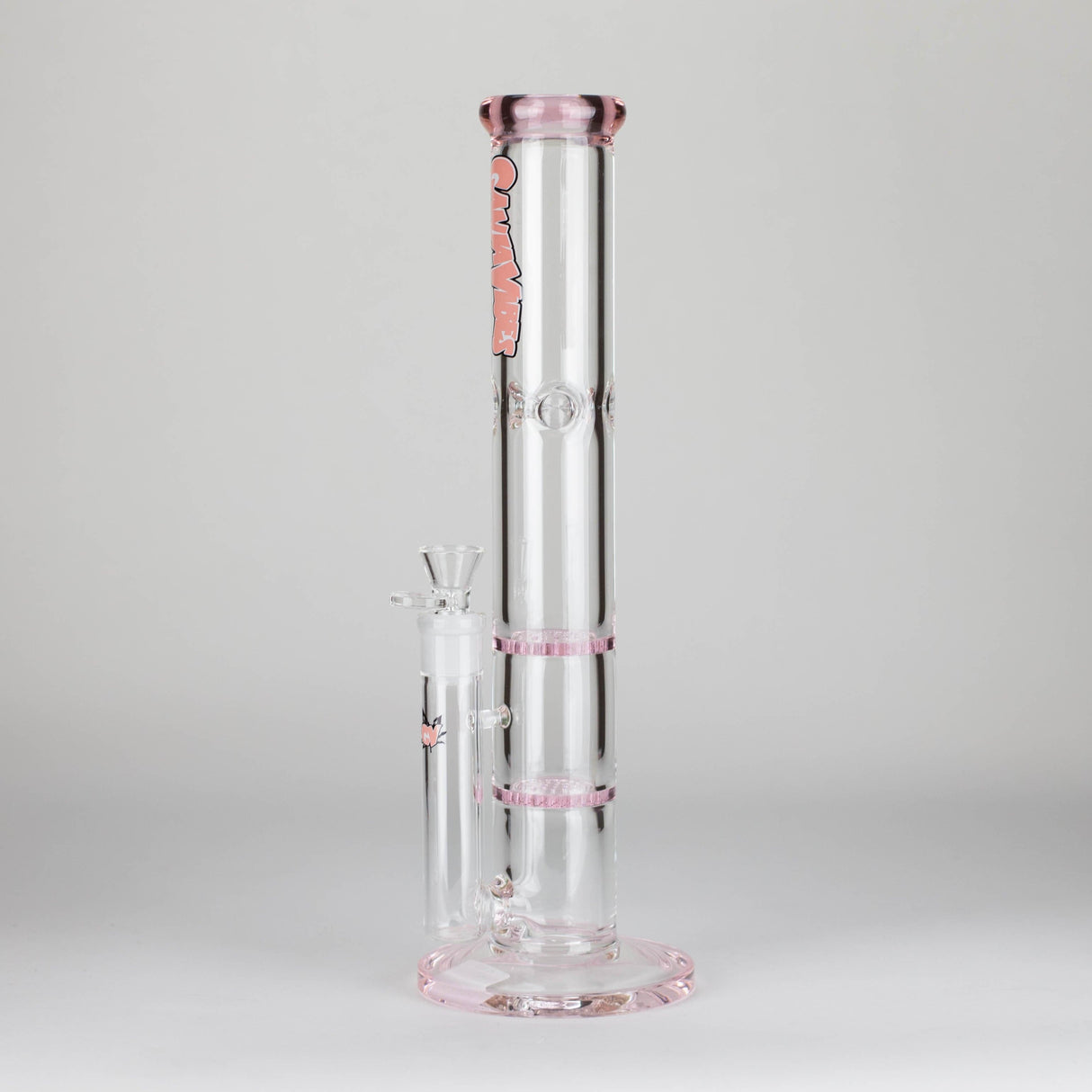 Maple Craft Inc Glass Bong Ganjavibes | Honeycomb 14 Inches Two Disk Percolator Glass Bong By Irie Vibes Series Ganjavibes | Honeycomb 14 Inches Two Disk Percolator Glass Bong By Irie Vibes Series