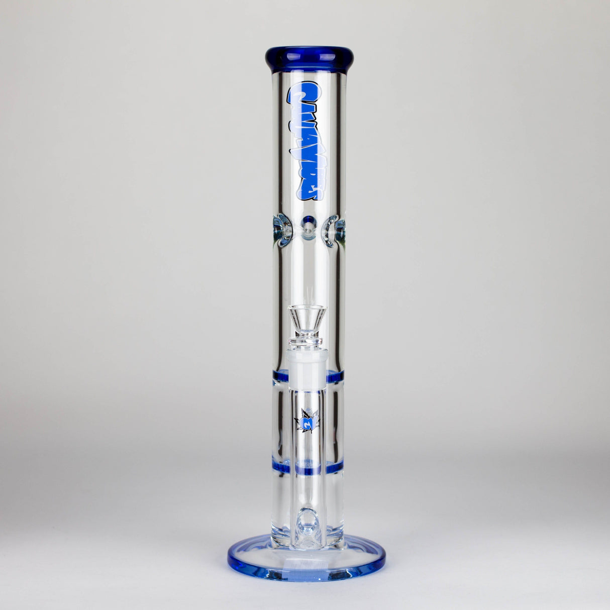 Maple Craft Inc Glass Bong Ganjavibes | Honeycomb 14 Inches Two Disk Percolator Glass Bong By Irie Vibes Series Ganjavibes | Honeycomb 14 Inches Two Disk Percolator Glass Bong By Irie Vibes Series