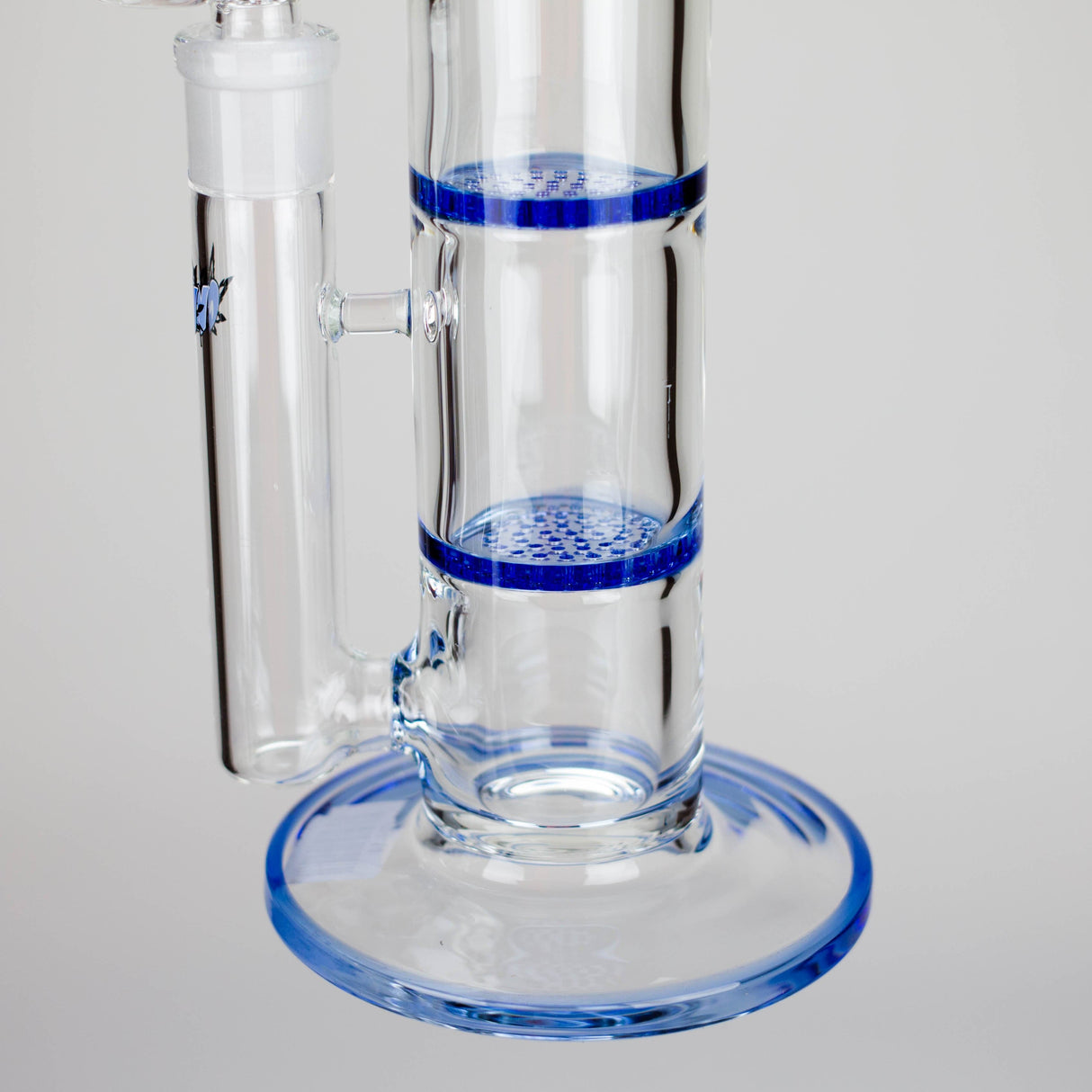 Maple Craft Inc Glass Bong Ganjavibes | Honeycomb 14 Inches Two Disk Percolator Glass Bong By Irie Vibes Series Ganjavibes | Honeycomb 14 Inches Two Disk Percolator Glass Bong By Irie Vibes Series