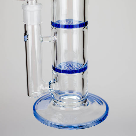 Maple Craft Inc Glass Bong Ganjavibes | Honeycomb 14 Inches Two Disk Percolator Glass Bong By Irie Vibes Series Ganjavibes | Honeycomb 14 Inches Two Disk Percolator Glass Bong By Irie Vibes Series