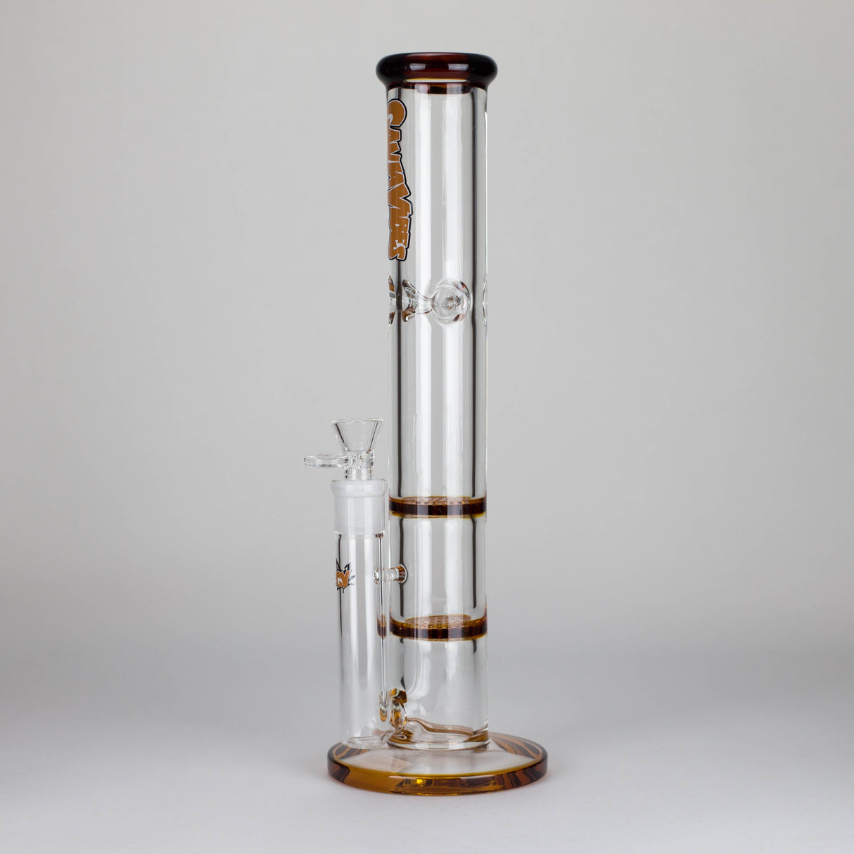 Maple Craft Inc Glass Bong Ganjavibes | Honeycomb 14 Inches Two Disk Percolator Glass Bong By Irie Vibes Series Ganjavibes | Honeycomb 14 Inches Two Disk Percolator Glass Bong By Irie Vibes Series