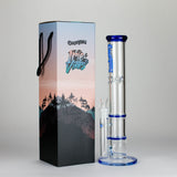 Maple Craft Inc Glass Bong Ganjavibes | Honeycomb 14 Inches Two Disk Percolator Glass Bong By Irie Vibes Series Ganjavibes | Honeycomb 14 Inches Two Disk Percolator Glass Bong By Irie Vibes Series