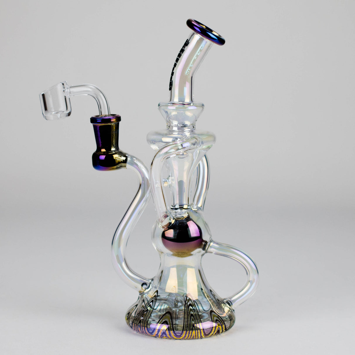Trippy Glass Colour-Shift Recycler Dab Rig