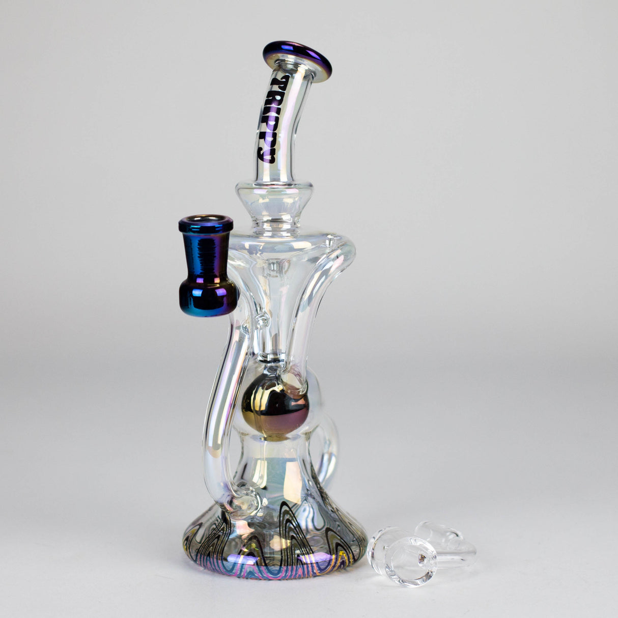 Trippy Glass Colour-Shift Recycler Dab Rig