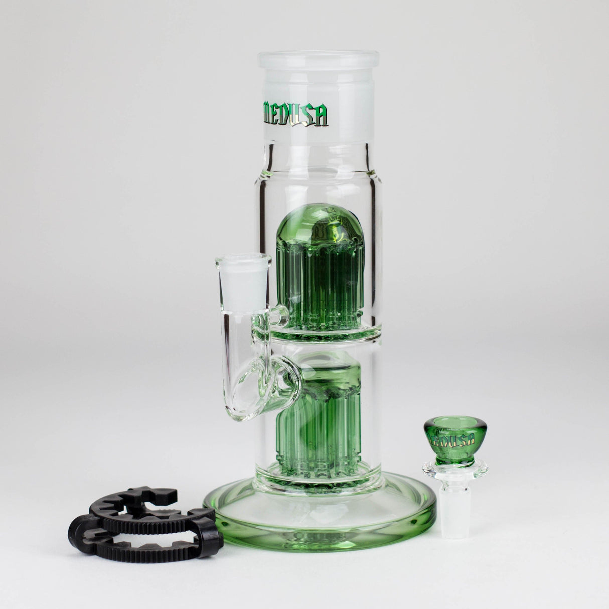 Small Biz Distributors Glass Bong Medusa | Double Tree Arm Perc Base for Stack-A-Bong Medusa | Double Tree Arm Perc Base for Stack-A-Bong