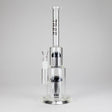 Maq Distributors Glass Bong Tree Glass | 15" Double Tree Cake Bong Tree Glass | 15" Double Tree Cake Bong