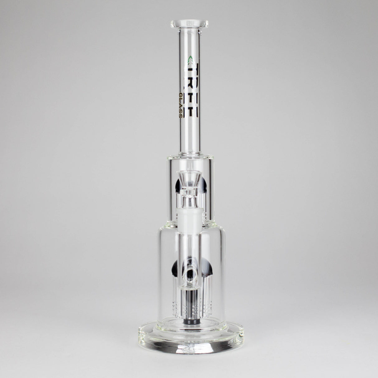 Maq Distributors Glass Bong Tree Glass | 15" Double Tree Cake Bong Tree Glass | 15" Double Tree Cake Bong