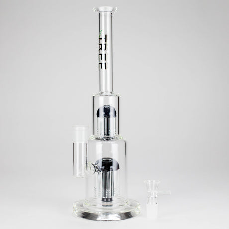 Maq Distributors Glass Bong Tree Glass | 15" Double Tree Cake Bong Tree Glass | 15" Double Tree Cake Bong