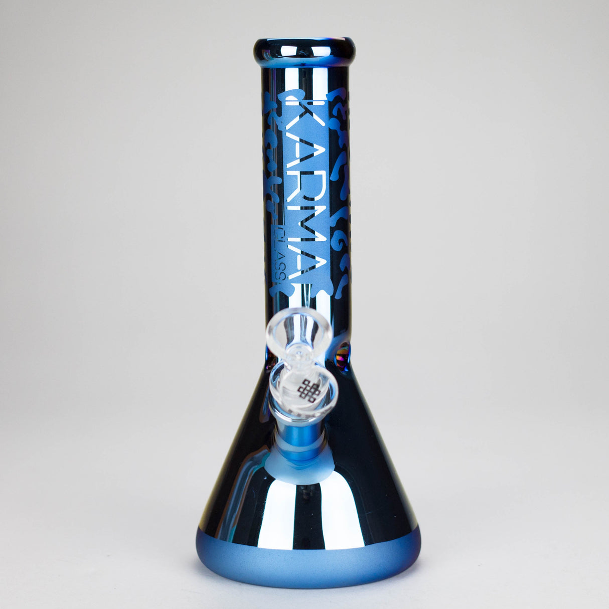 Karma | 9" Beaker Blue Metallic Glass Bong
