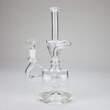 11" Clear Recycler Glass Bong with Inline Diffuser