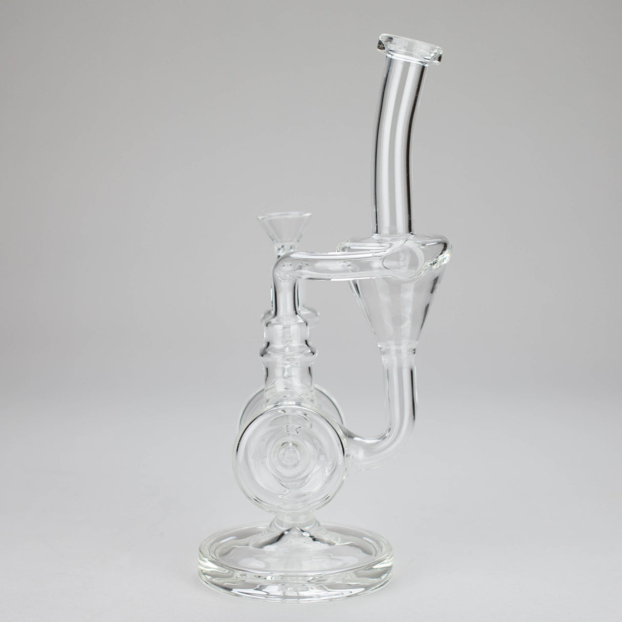 11" Clear Recycler Glass Bong with Inline Diffuser