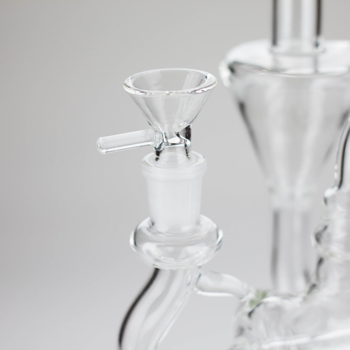 11" Clear Recycler Glass Bong with Inline Diffuser