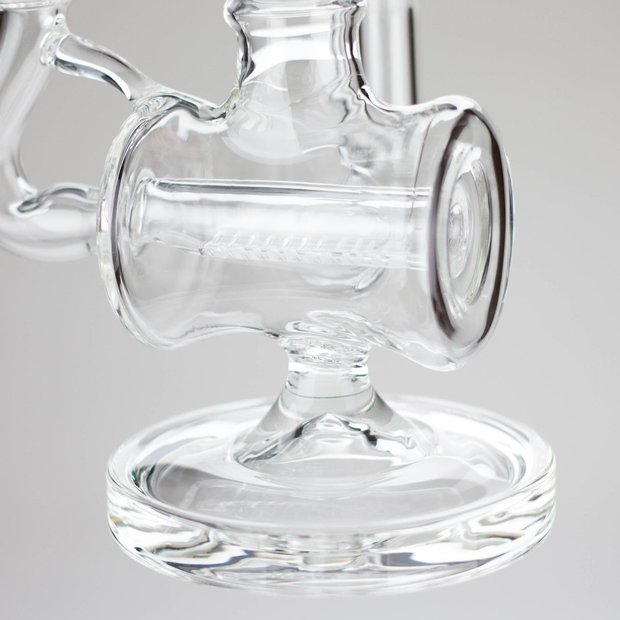11" Clear Recycler Glass Bong with Inline Diffuser